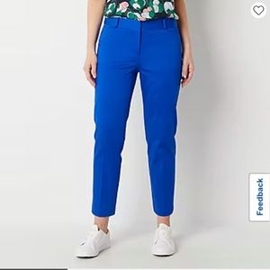 Liz Claiborne Emma Ankle Length Mid-Rise Pants - Size 18 - Royal Blue